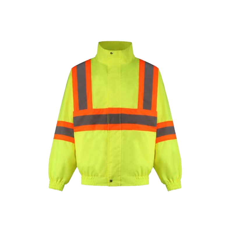 Giacca protettiva di sicurezza con rivestimento in PU fluorescente elastico regolabile P12