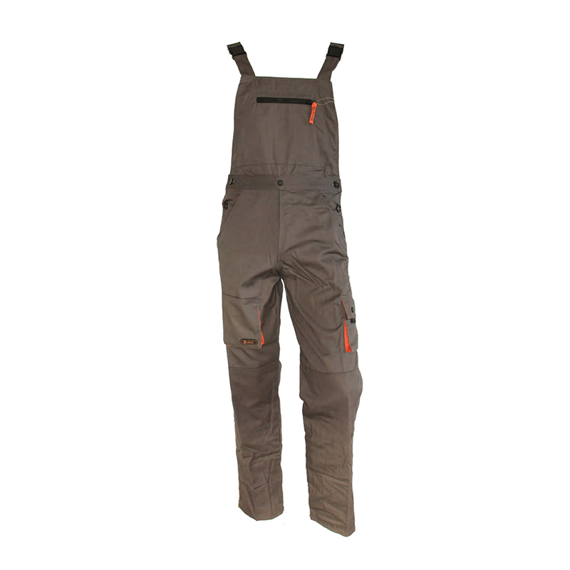 Pantaloni con bretelle da lavoro multitasche resistenti T11